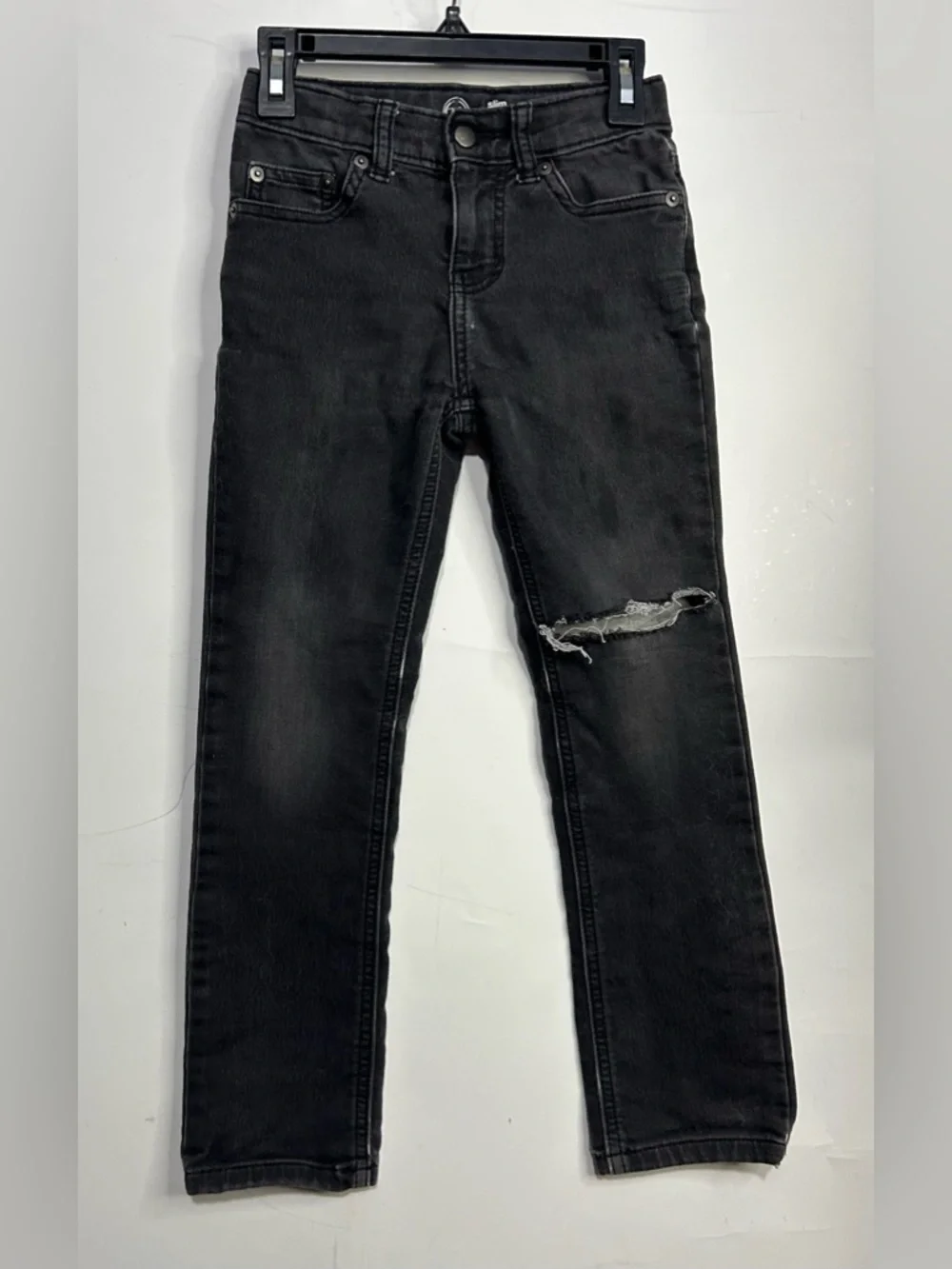 5 for $25🔥Wonder Nation Black Distressed Knee Jeans Boys Size 6‎ Slim